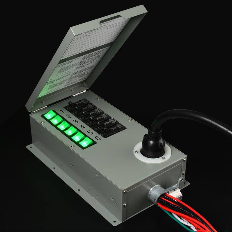 NATURE'S GENERATOR ELITE 30 Amp 120V 6 Circuit Indoor Non-Automatic Power Transfer Switch Kit - HKNGPTKEL