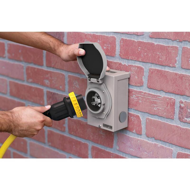 Champion Power Equipment 30 Amp 8 Circuit Manual Transfer Switch with 25 ft. Generator Power Cord - 201192