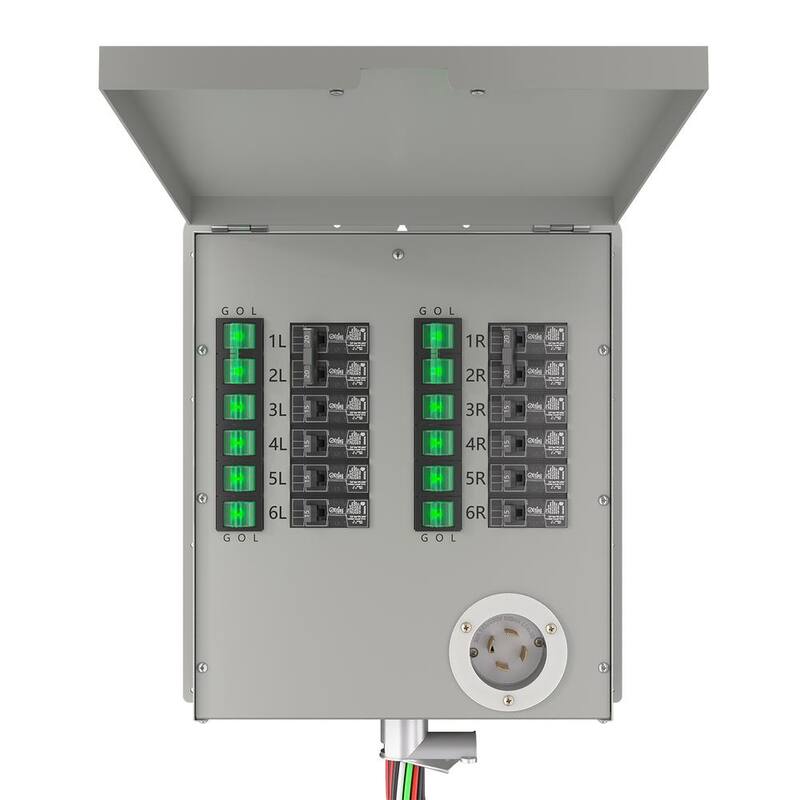 NATURE'S GENERATOR 12-Circuits 120-Volt/240-Volt 30Amp Non-Automatic Power Transfer Switch Kit - NGPHPTK2