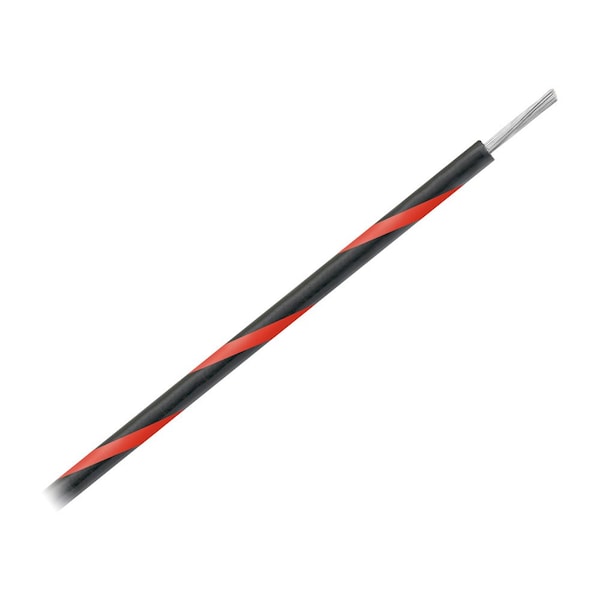 Pacer Group Pacer 16 AWG Gauge Striped Marine Wire 1000ft Spool - Black w/Red Stripe - WUL16BK-2-1000