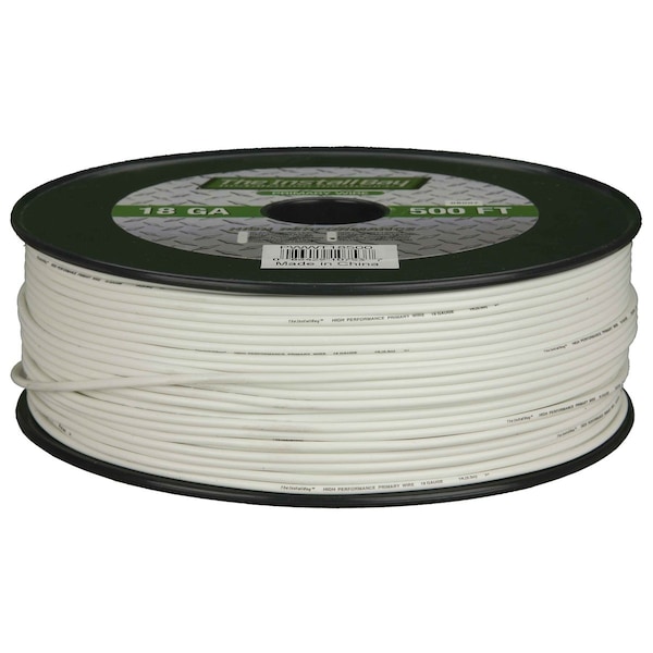 Installbay  By Metra 18GA/500' WHITE PRIMARY WIRE - PWWT18500