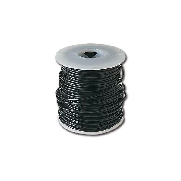 Frey Scientific Solid Conductor PVC Coated Hookup Wire, 22 Gauge, Black, 100 Feet - T22-0