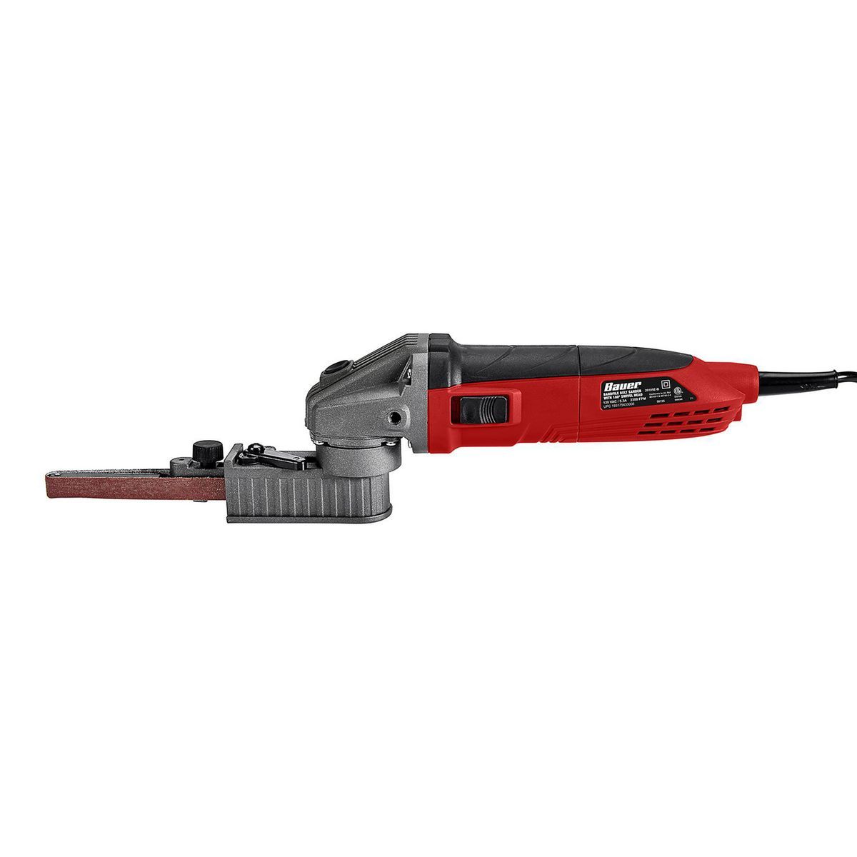 Lijadora de banda Bandfile Bauer de 5.3 amperios, 1/2 pulg. x 18 pulg. - 58155.