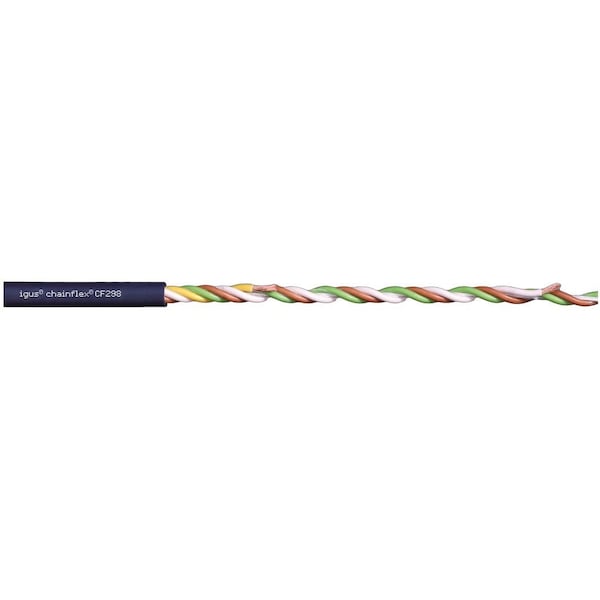 Chainflex Data Cable, TPE, 0.26 in dia, Steel Blue - CF298-05-04