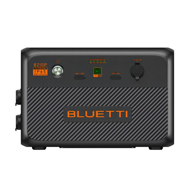 BLUETTI 2150Wh LiFePO4 Expansion Battery Paired up to 4 with AC240P/AC200PL, DC Power Source with 100-Watt USB-C, Outdoor Use - B210P-US-GY-BL-THDUS