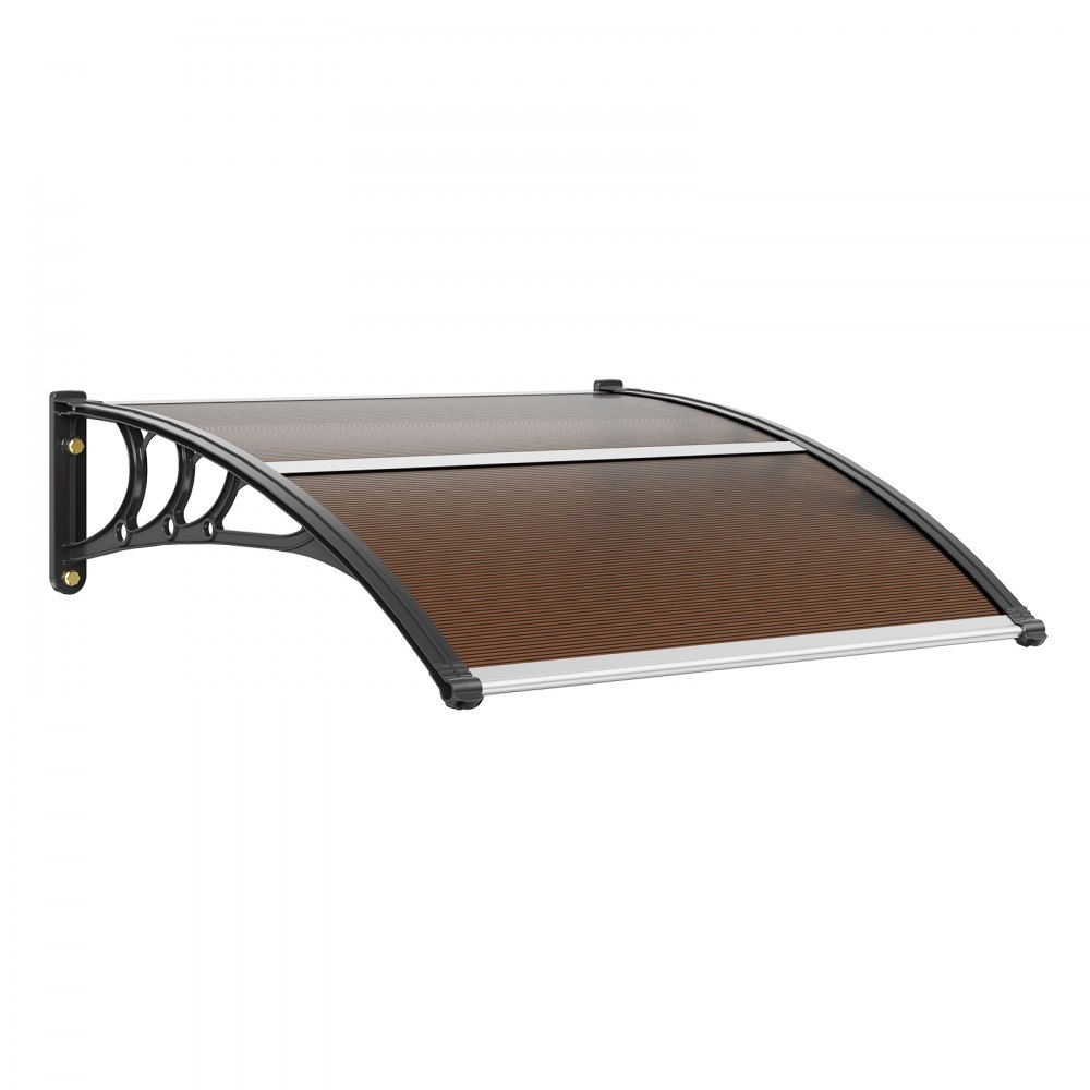 VEVOR Window Door Awning Canopy 40" x 40", UPF 50+ Polycarbonate Entry Door Outdoor Window Awning Exterior, Front Door Overhang Awning for Sun Shutter, UV, Rain, Snow Protection, Hollow Sheet - MCZYPYCZS4040A515V0