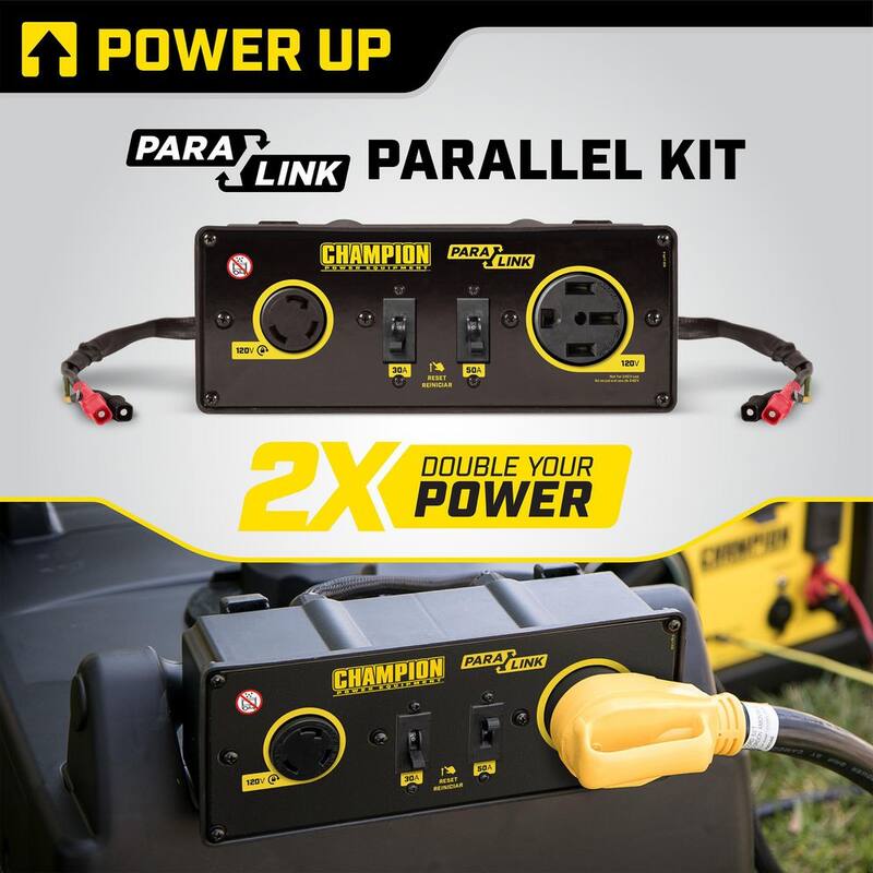 Champion Power Equipment 50-Amp RV Ready Parallel Kit for Linking Two 2800-Watt or Higher Inverter Generators - 100319