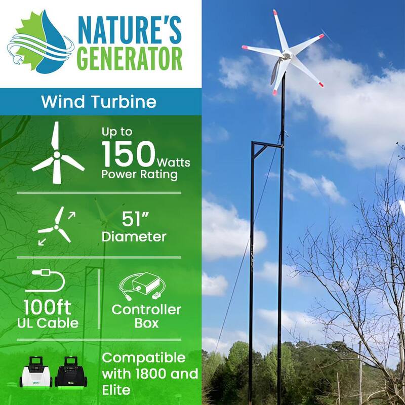 NATURE'S GENERATOR 400-Watt Wind Turbine for Systems - HKNGWT