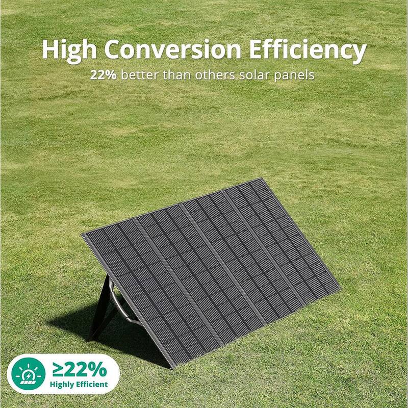 Zendure 400-Watt Portable Solar Panel for the SuperBase V Solar Generator, Foldable and Durable Panel with Adjustable Kickstand - ZD400SP-MD-gy