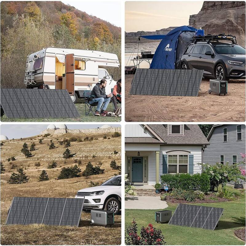 Zendure 400-Watt Portable Solar Panel for the SuperBase V Solar Generator, Foldable and Durable Panel with Adjustable Kickstand - ZD400SP-MD-gy