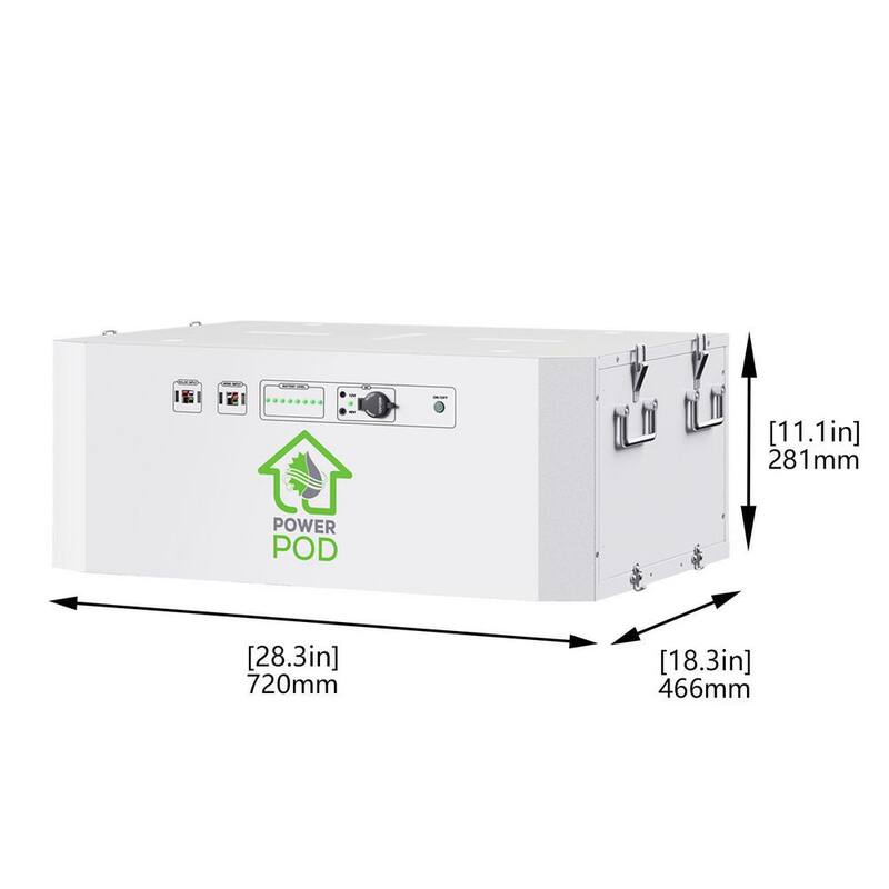 NATURE'S GENERATOR Powerhouse Solar Power 100Ah Battery Expansion Pod with (4) 410-Watt Panels - NGPHPAA