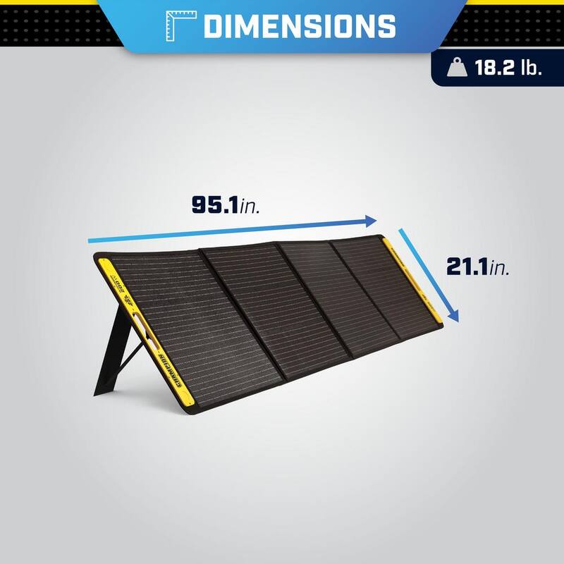 Champion Power Equipment 200-Watt Portable Foldable Solar Panels for Power Stations with Extension Cable and Kickstand - 201247