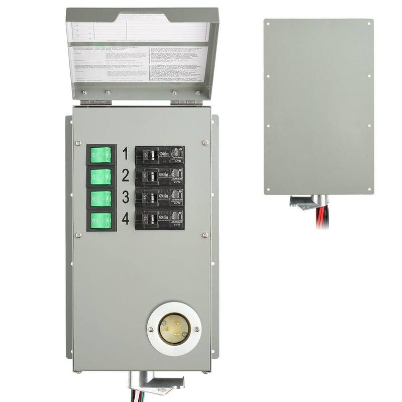 NATURE'S GENERATOR 15 Amp 120V 4 Circuit Indoor Non-Automatic Power Transfer Switch Kit - HKNGPTK