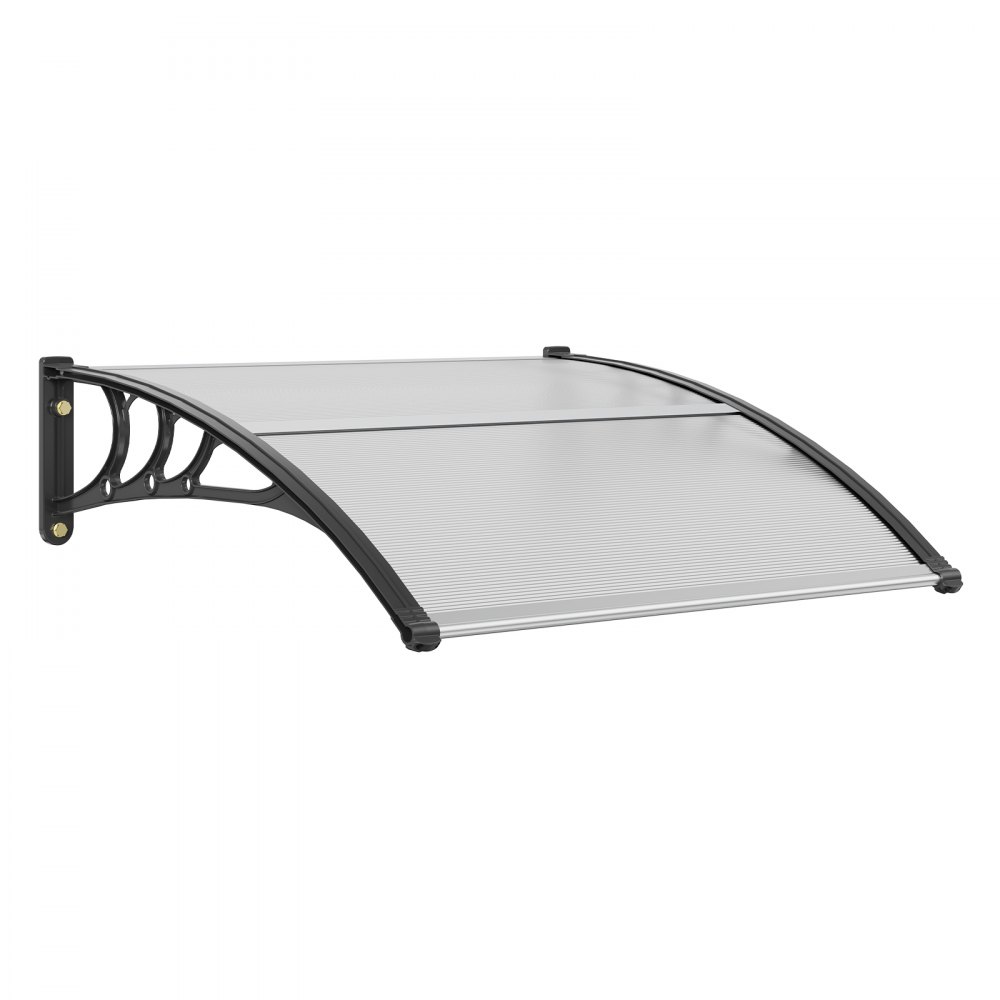 VEVOR Window Door Awning Canopy 40" x 40", UPF 50+ Polycarbonate Entry Door Outdoor Window Awning Exterior, Front Door Overhang Awning for Sun Shutter, UV, Rain, Snow Protection, Hollow Sheet - MCZYPYCBS4040ML75V0