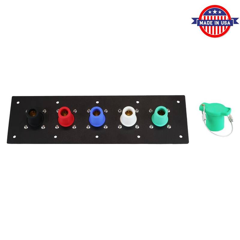 POWER ASSEMBLIES 400 Amp 120/208-Volt Aluminum Series 16 Female Camlock Panel with Caps and Double Set Screws 2/0-4/0 AWG - PAPNL04AL9DFCL4