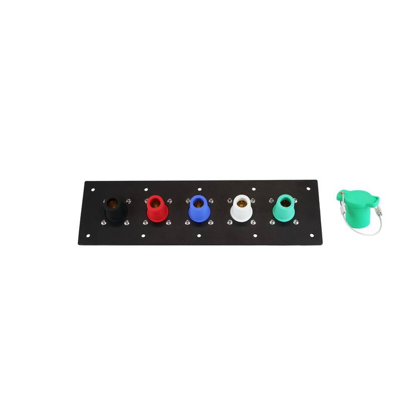 POWER ASSEMBLIES 400 Amp 120/208-Volt Aluminum Series 16 Female Camlock Panel with Caps and Double Set Screws 2/0-4/0 AWG - PAPNL04AL9DFCL4