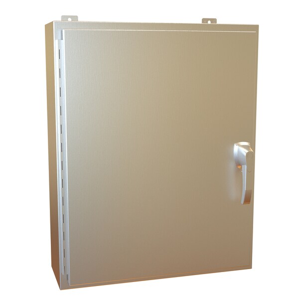 Hammond 316 Stainless Steel Electrical Enclosures, 30 in H, 8 in D, 24 in W, NEMA 4X, Hinged - HW30248S16HK