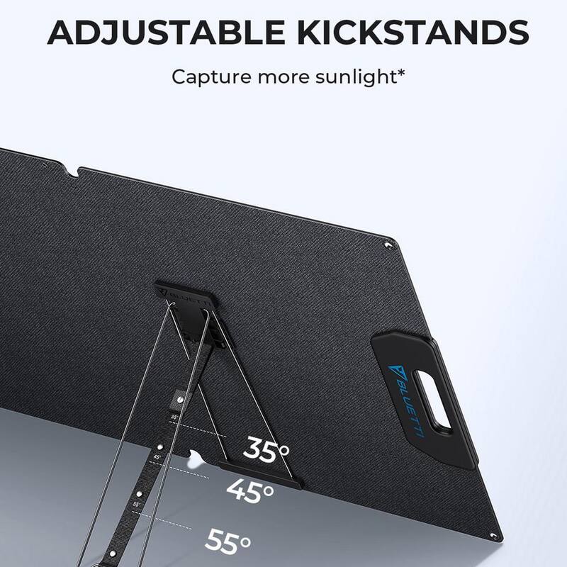 BLUETTI 120-Watt Outdoor Use Foldable Solar Panel with Adjustable Kickstands for EB3A/EB55/EB70/AC200P/AC200MAX/AC300 - PV120BR