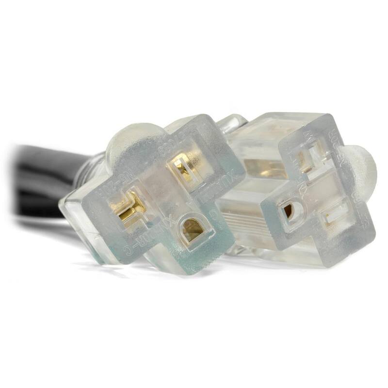 WEN 3 ft. 10-Gauge SJTW Generator Extension Cord Splitter (Converts TT-30R to two 5-20R outlets) - PC3352