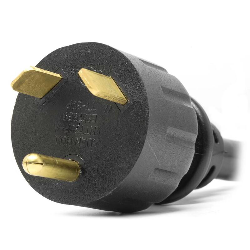 WEN 3 ft. 10-Gauge SJTW Generator Extension Cord Splitter (Converts TT-30R to two 5-20R outlets) - PC3352