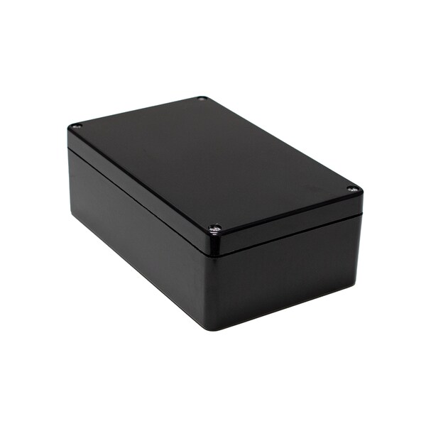 Hammond Glass Reinforced Polyester Electrical Enclosures, 10.24 in H, 3.56 in D, 6.3 in W, Screw On - 1590ZGRP162BK