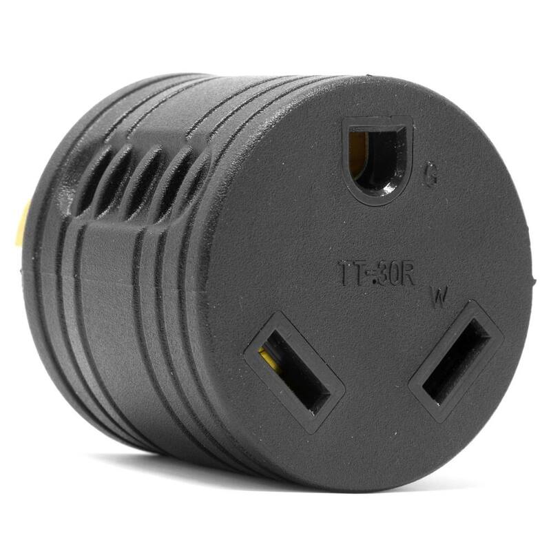 WEN 120-Volt 30 Amp 3600-Watt Generator to RV Adapter, NEMA L5-30P Twist-Lock Power Plug to TT-30R RV-Ready Outlet - GNA030
