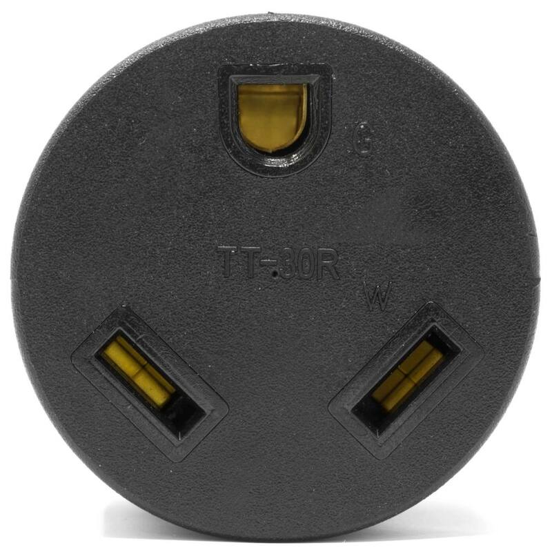 WEN 120-Volt 30 Amp 3600-Watt Generator to RV Adapter, NEMA L5-30P Twist-Lock Power Plug to TT-30R RV-Ready Outlet - GNA030