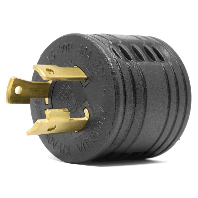 WEN 120-Volt 30 Amp 3600-Watt Generator to RV Adapter, NEMA L5-30P Twist-Lock Power Plug to TT-30R RV-Ready Outlet - GNA030