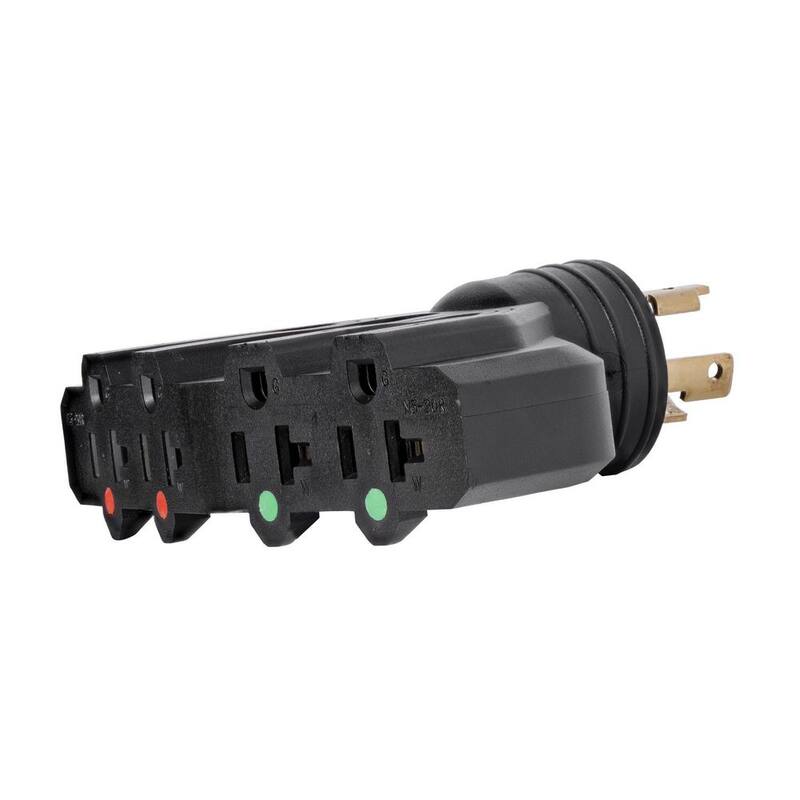 Westinghouse 30 Amp 120-Volt L14-30P to (4X) 5-20R Generator Plug Adapter - 302116A