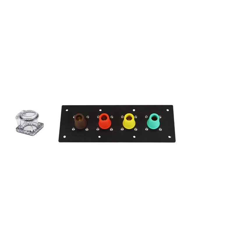 POWER ASSEMBLIES 400 Amp 480-Volt Aluminum Series 16 Female Camlock Panel with Covers and Double Set Screws 2/0-4/0 AWG - PAPNL04AL9DFCS5