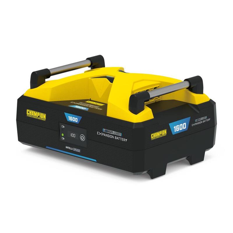 Champion Power Equipment 1638 Wh Lithium-ion Expansion Battery and 200-Watt Portable Foldable Solar Panels for Power Stations - 201401
