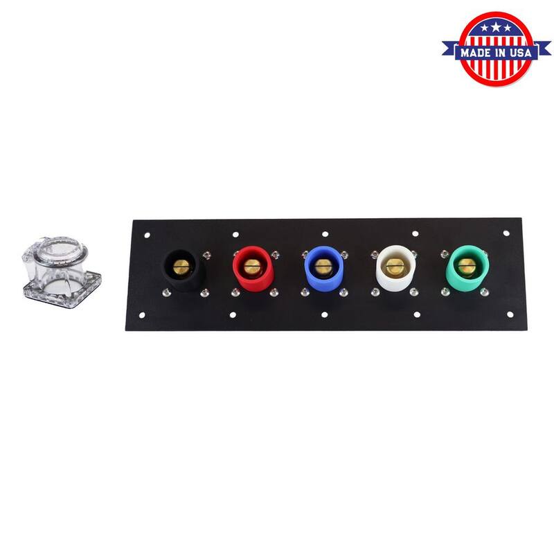 POWER ASSEMBLIES 400 Amp 120/208-Volt Aluminum Series 16 Male Camlock Panel with Covers and Double Set Screws 2/0-4/0 AWG - PAPNL04AL9DMCS4