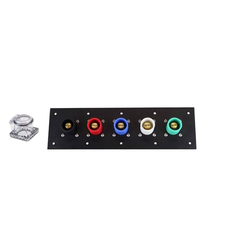 POWER ASSEMBLIES 400 Amp 120/208-Volt Aluminum Series 16 Male Camlock Panel with Covers and Double Set Screws 2/0-4/0 AWG - PAPNL04AL9DMCS4