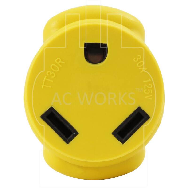 AC WORKS RV Adapter 50 Amp 14-50P RV 50 Amp to 30 Amp TT-30R Adapter - RV1450TT