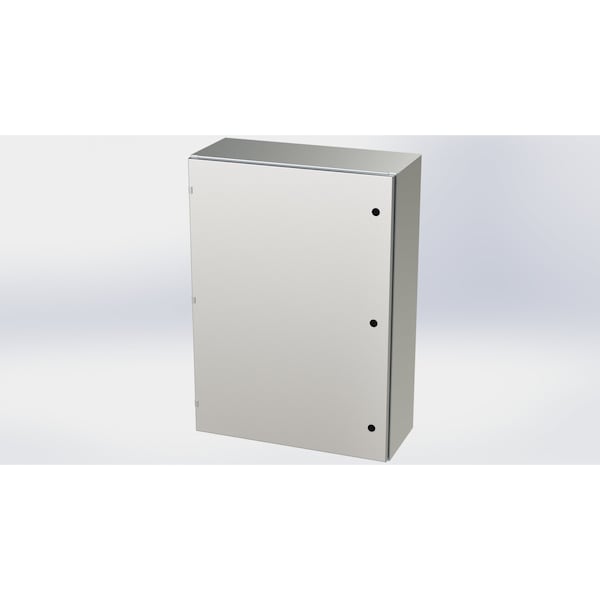 Saginaw Control & Engineering 304 Stainless Steel Electrical Enclosures, 42 in H, 12 in D, 30 in W, NEMA 3R, 4, 4X, 12, 13 - SCE-42EL3012SSLP