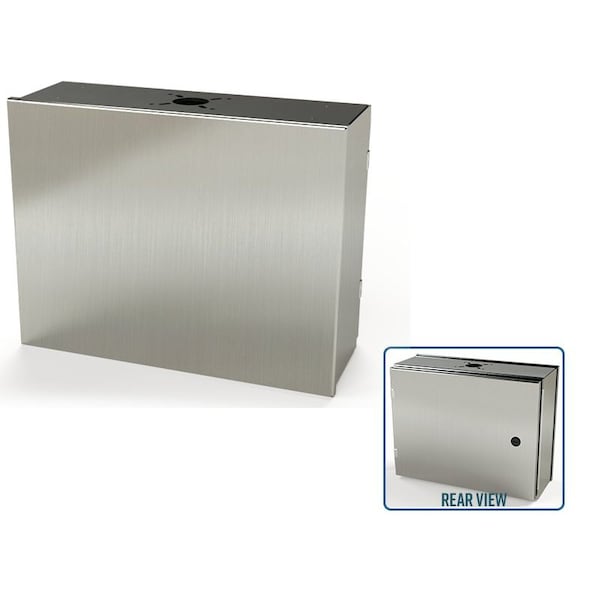 Saginaw Control & Engineering 304 Stainless Steel Electrical Enclosures, 14 in H, 6 in D, 18 in W, NEMA 3R, 4, 4X, 12, 13, Hinged - SCE-14HMI1806SSLP