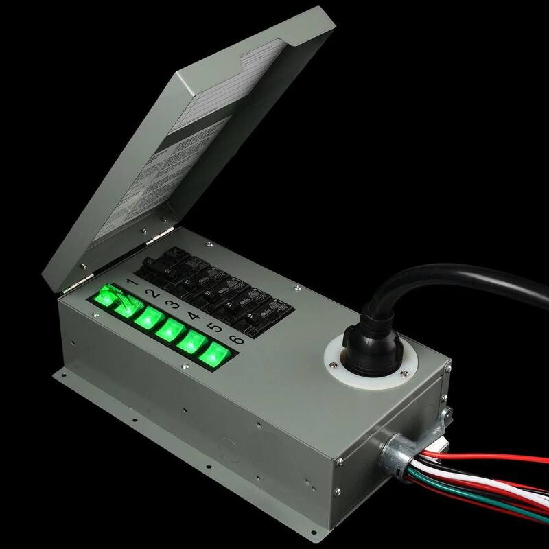 NATURE'S GENERATOR Powerhouse 6-Circuit 240-Volt/30 Amp Manual Power Transfer Switch Kit - NGPHPTK