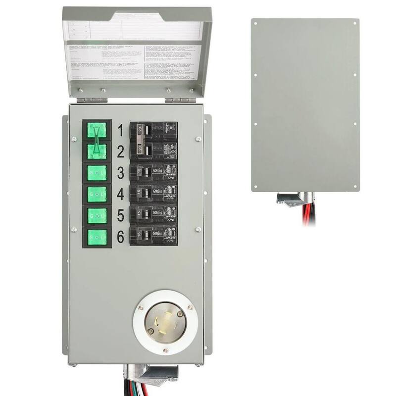NATURE'S GENERATOR Powerhouse 6-Circuit 240-Volt/30 Amp Manual Power Transfer Switch Kit - NGPHPTK