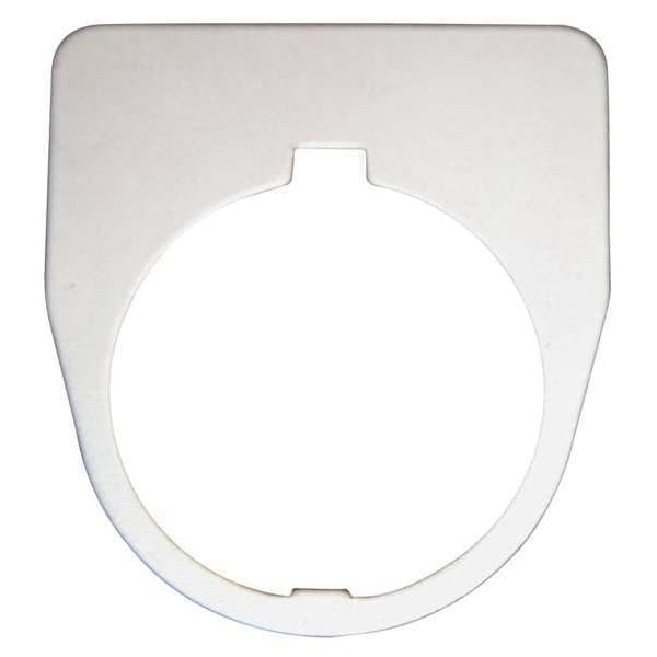 Placa de leyenda en blanco de Eaton, aluminio satinado - 10250TM89