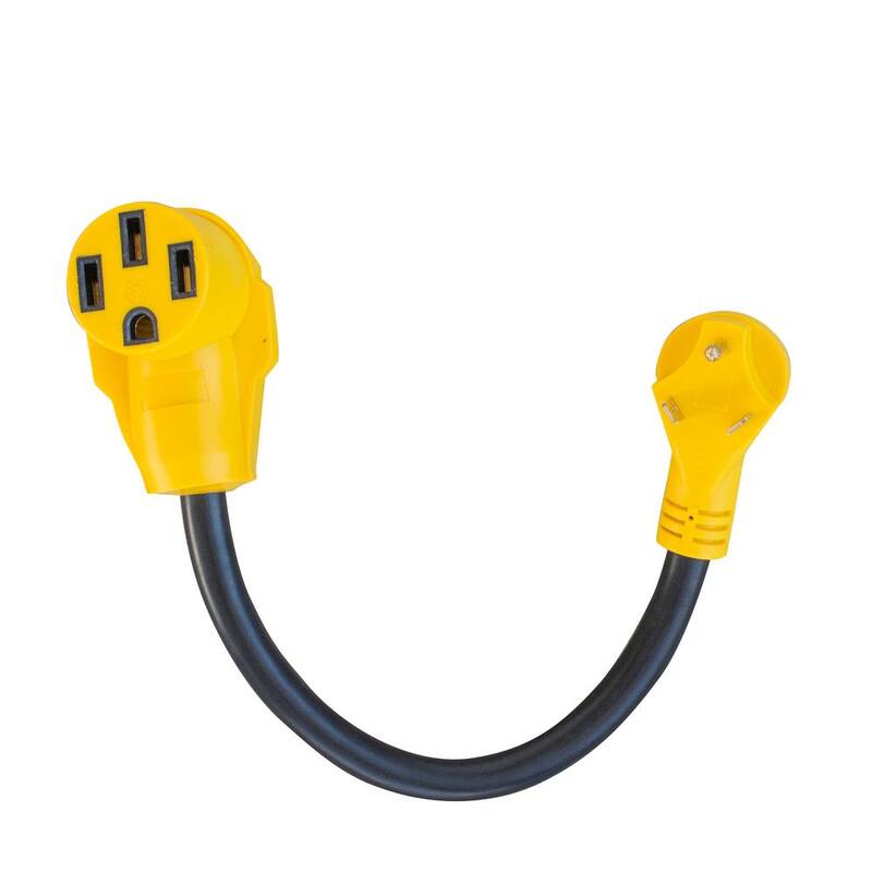 Sportsman 18 in. 125-Volt 30 Amp Male to 50 Amp Female Dog-bone RV Camper Power Cable - 807417