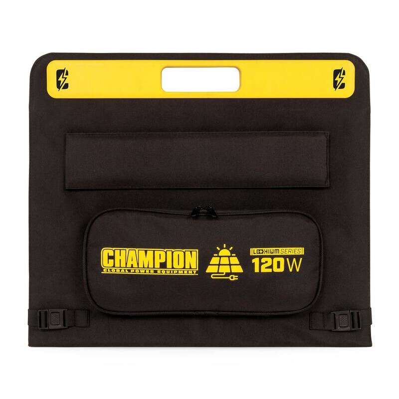 Champion Power Equipment 120-Watt Portable Foldable Solar Panels for Power Stations with Extension Cable and Kickstand - 201246