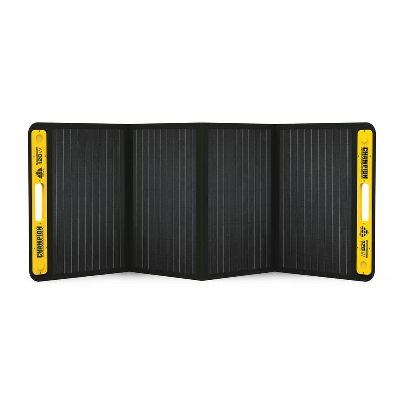 Champion Power Equipment 120-Watt Portable Foldable Solar Panels for Power Stations with Extension Cable and Kickstand - 201246