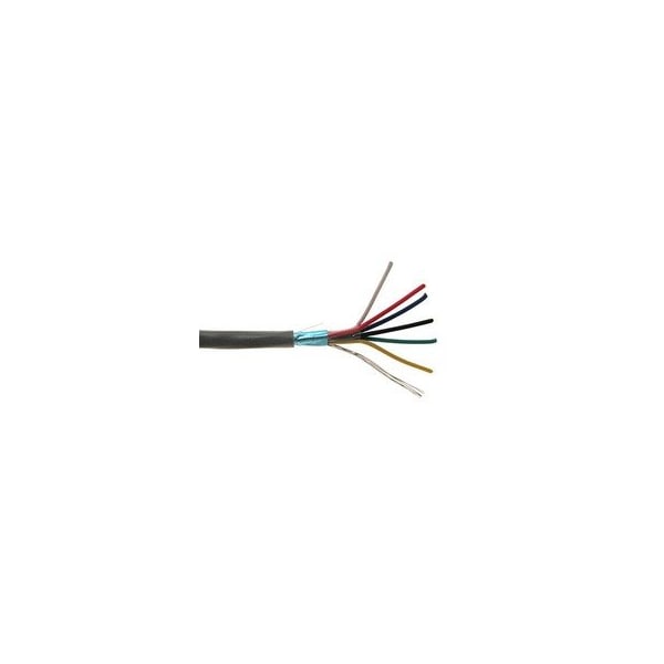 Swe-Tech 3C Shielded Security/Alrm Wire, Gray, 18/6 18AWG 6 Conductor, Stranded, CMR / Inwall rated, Pullbox, 500ft - FWT10K5-56212SF