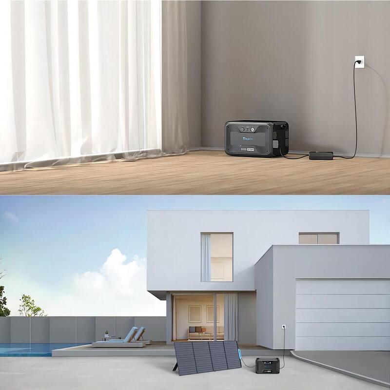 BLUETTI 3072Wh LiFePO4 Expansion Battery B300S Only Works with AC500, DC Power Source with 100-Watt USB-C, Outdoor Use - B300S-US-GY-BL-THDUS