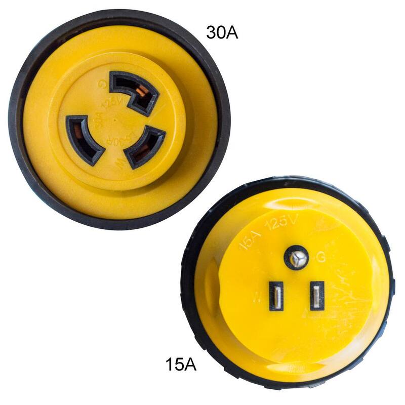 Sportsman 5-15P 15 Amp Male to L5-30R 30 Amp Female Conversion Adapter Plug - 805222