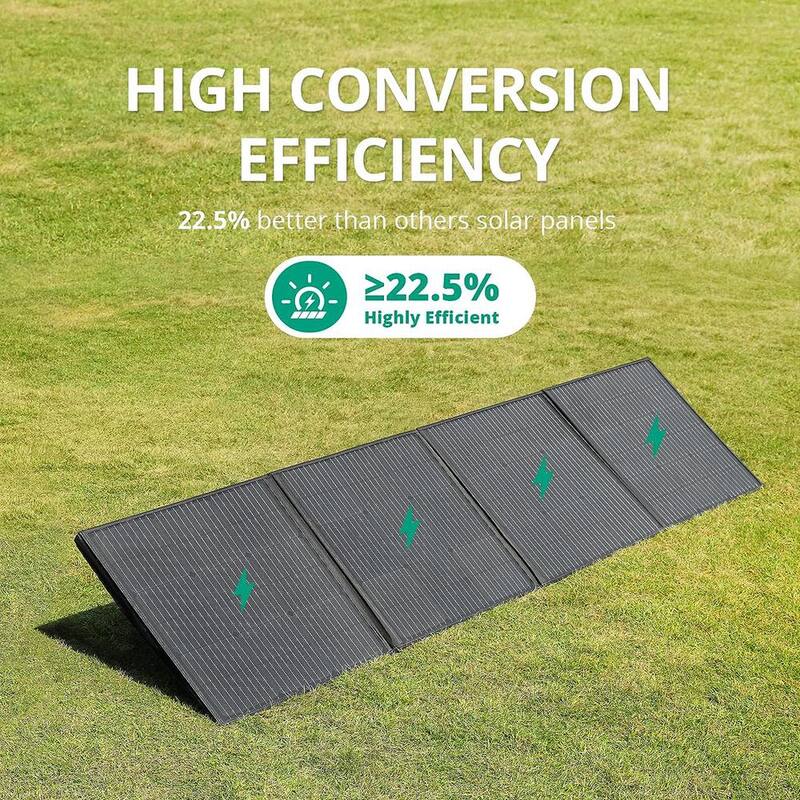 Zendure 200-Watt Portable Solar Panel for the SuperBase V Solar Generator, Foldable and Durable Panel with Adjustable Kickstand - ZD200SP-bk-jh