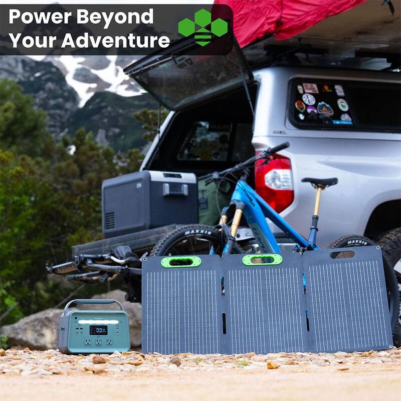 YOSHINO Solid-State Solar Battery Generator 660W (602Wh) Push-Button Start with 100W Portable Solar Panel, for Home, Camping - K6SP11