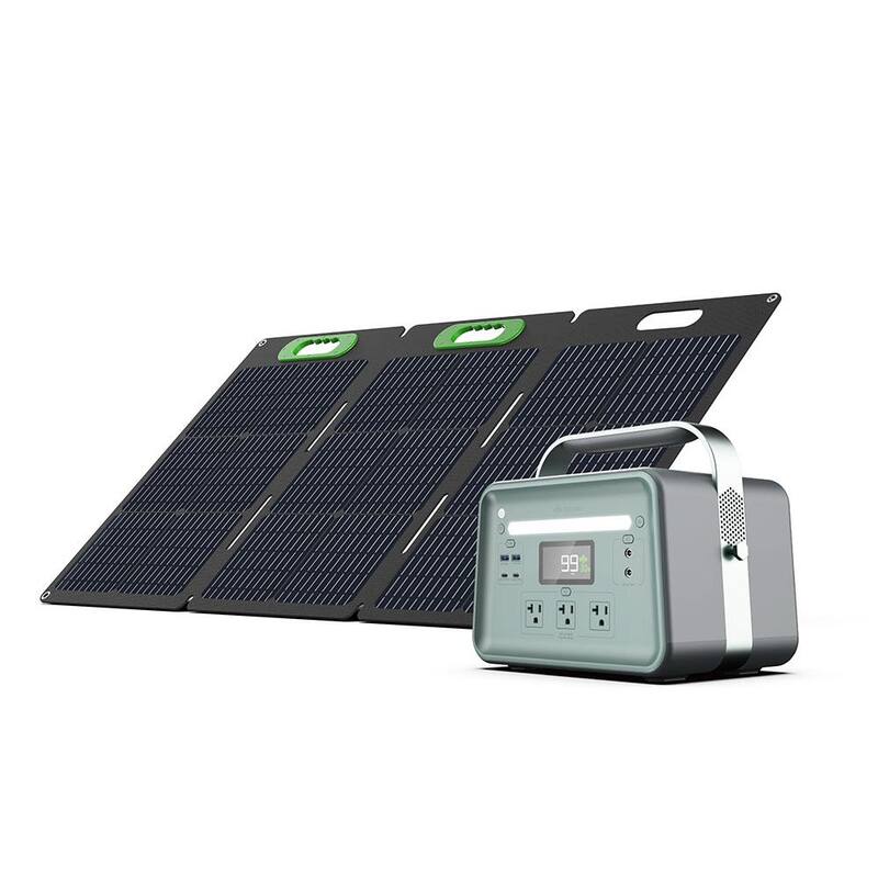 YOSHINO Solid-State Solar Battery Generator 660W (602Wh) Push-Button Start with 100W Portable Solar Panel, for Home, Camping - K6SP11