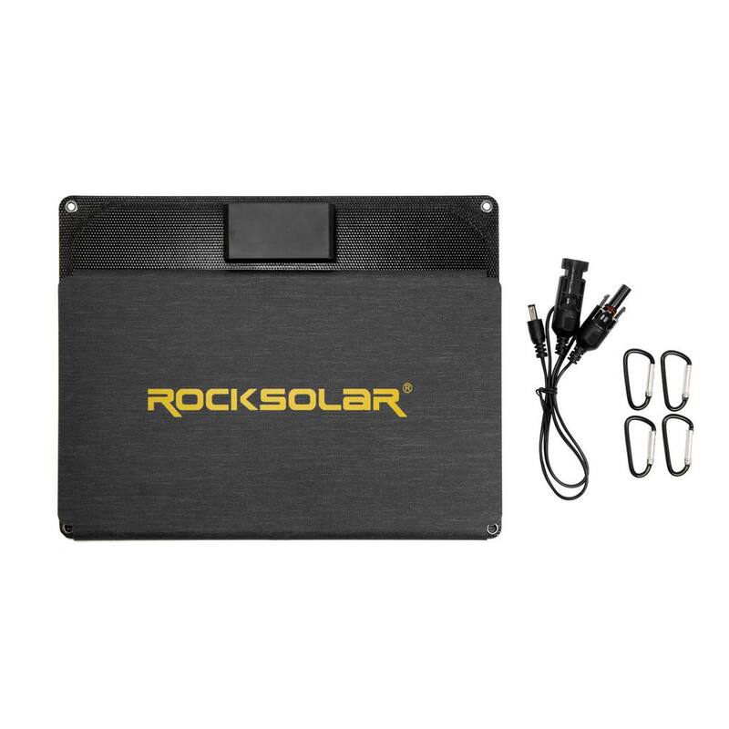 ROCKSOLAR 30-Watt Solar Power Panel Kit for ROCKSOLAR Portable Power Station - RSSP30