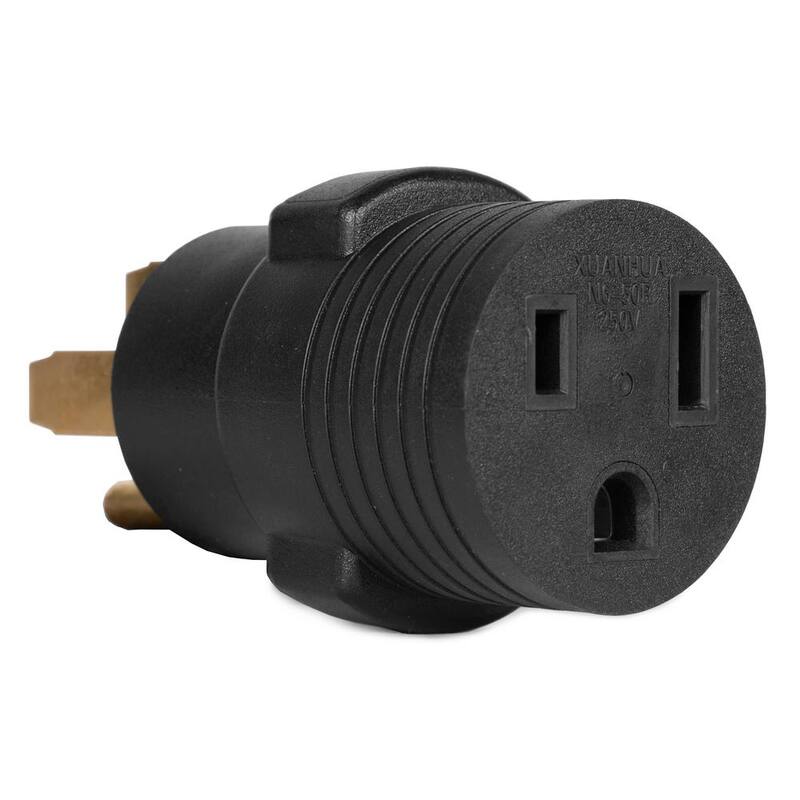 WEN 240V 50-Amp 12000-Watt Generator to Appliance Adapter, NEMA 14-50P 4-Prong Plug to NEMA 6-50R 3-Prong Appliance Outlet - GNA650
